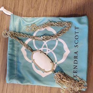 Kendra Scott Rayne Necklace (gold and white)
